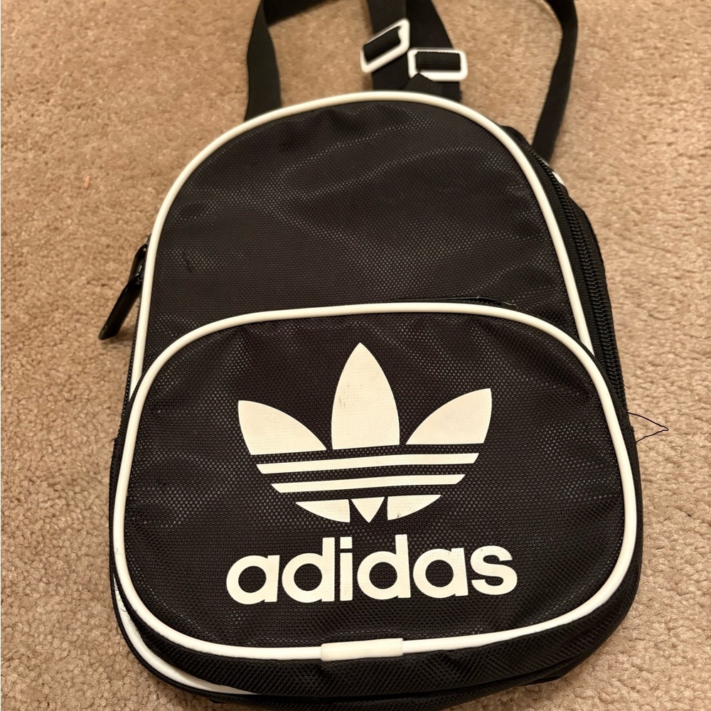 Unisex Adidas Mini Backpack Bag Black/White